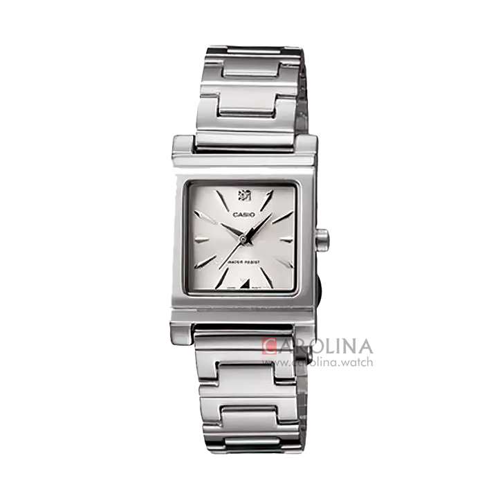 Jam Tangan Casio General LTP-1237D-7A2 Women Silver Dial Stainless Steel Band