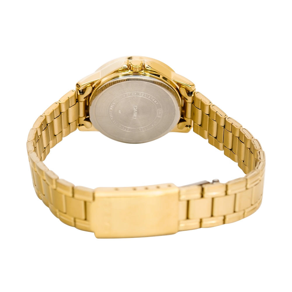 Jam Tangan Casio General LTP-V004G-7B2 White Dial Gold Stainless Steel Band