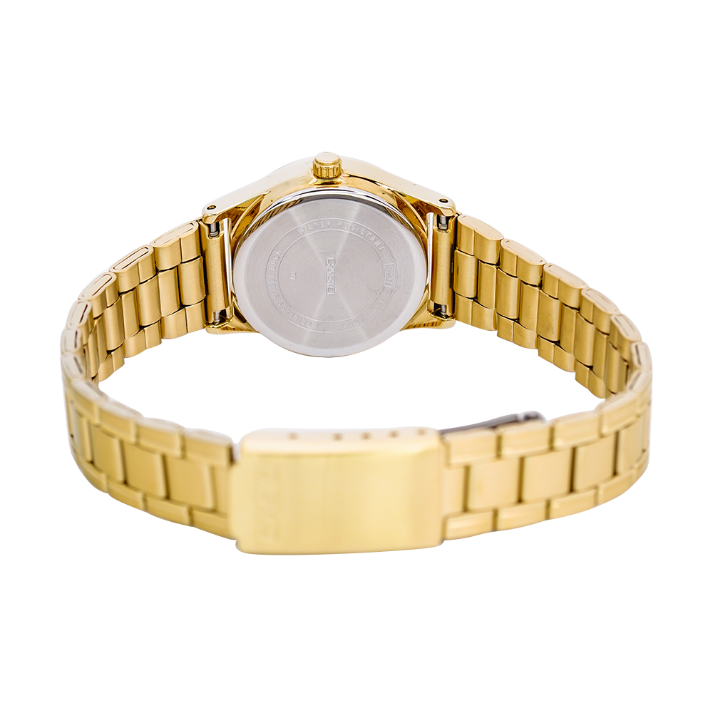 Jam Tangan Casio General LTP-V006G-7B Women White Dial Gold Stainless Steel Band