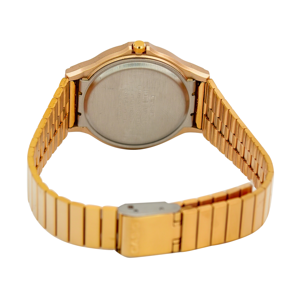 Jam Tangan Casio MQ-24G-9E Unisex Gold Dial Gold Stainless Steel Band