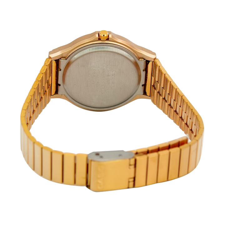 Jam Tangan Casio MQ-24G-9E Unisex Gold Dial Gold Stainless Steel Band