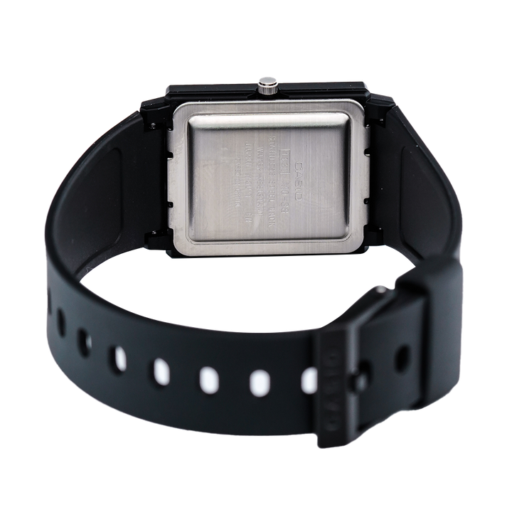 Jam Tangan Casio MQ-38-8A Women Grey Dial Black Resin Band