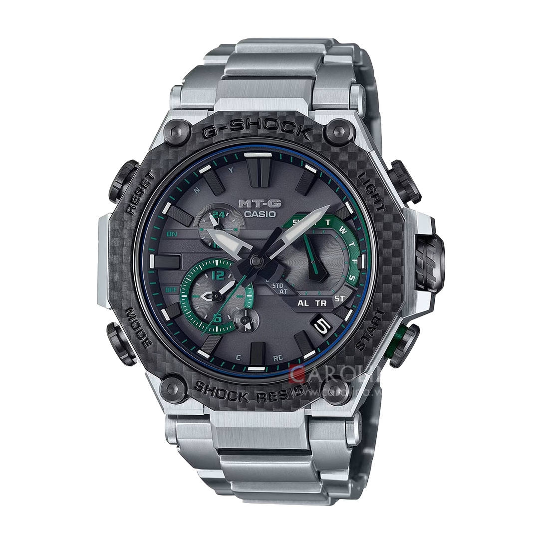 Jam Tangan CASIO G SHOCK MTG-B2000XD-1A Men Tough Solar Black Analog Dial Stainless Steel Band