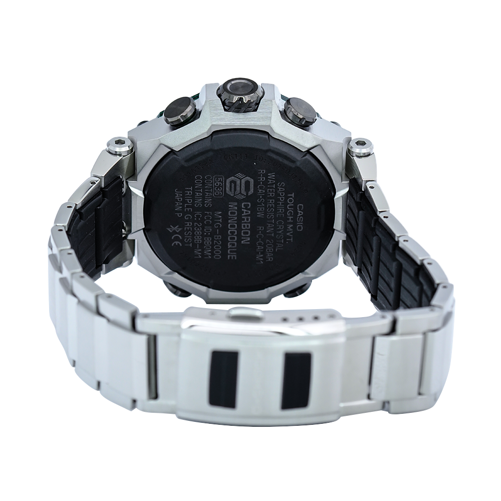 Jam Tangan CASIO G SHOCK MTG-B2000XD-1A Men Tough Solar Black Analog Dial Stainless Steel Band