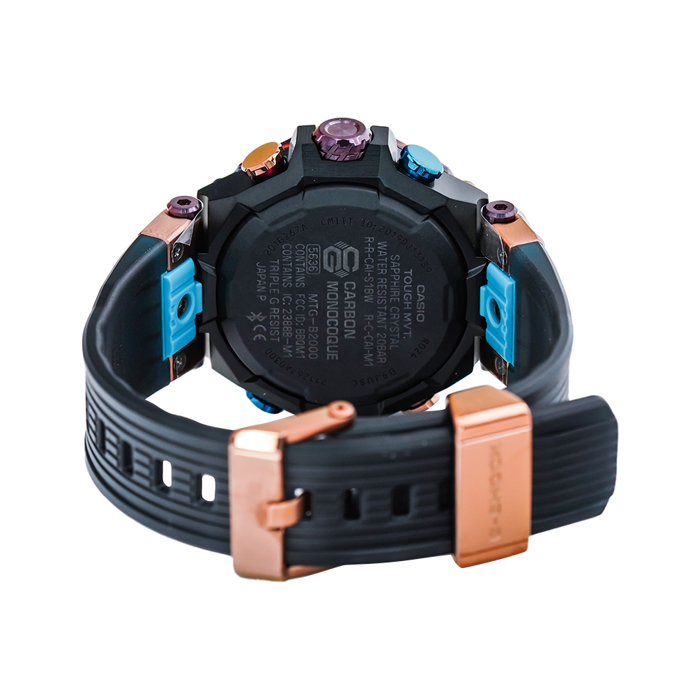 Jam Tangan CASIO G SHOCK MTG-B2000XMG-1A Men Rainbow Mountain Tough Solar Triple G Resist Resin Composite Band