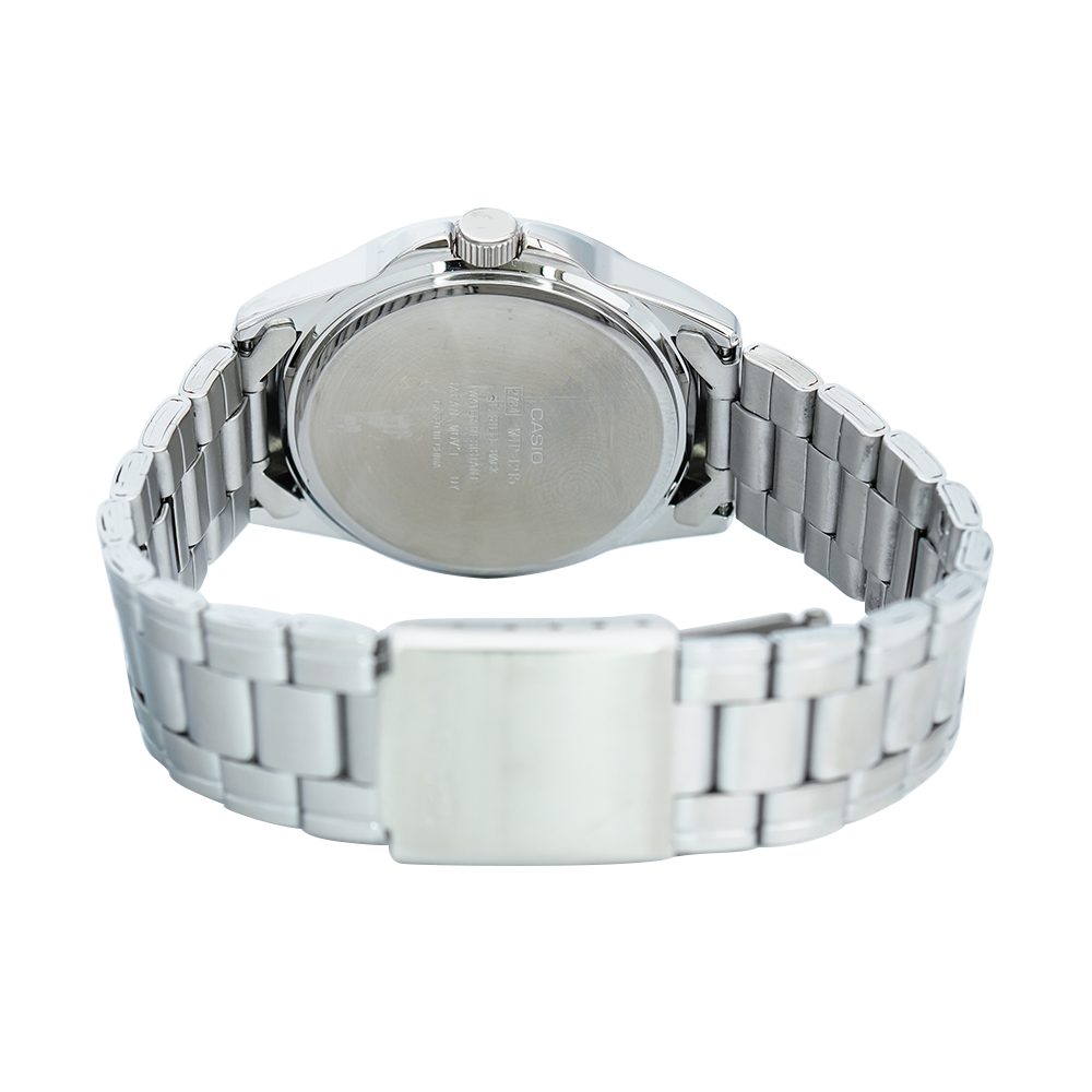 Jam Tangan Casio General MTP-1215A-7B2 Men White Dial Stainless Steel Band